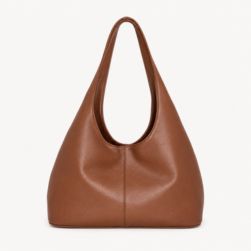 Bolsa hobo amplia de hombro color camel