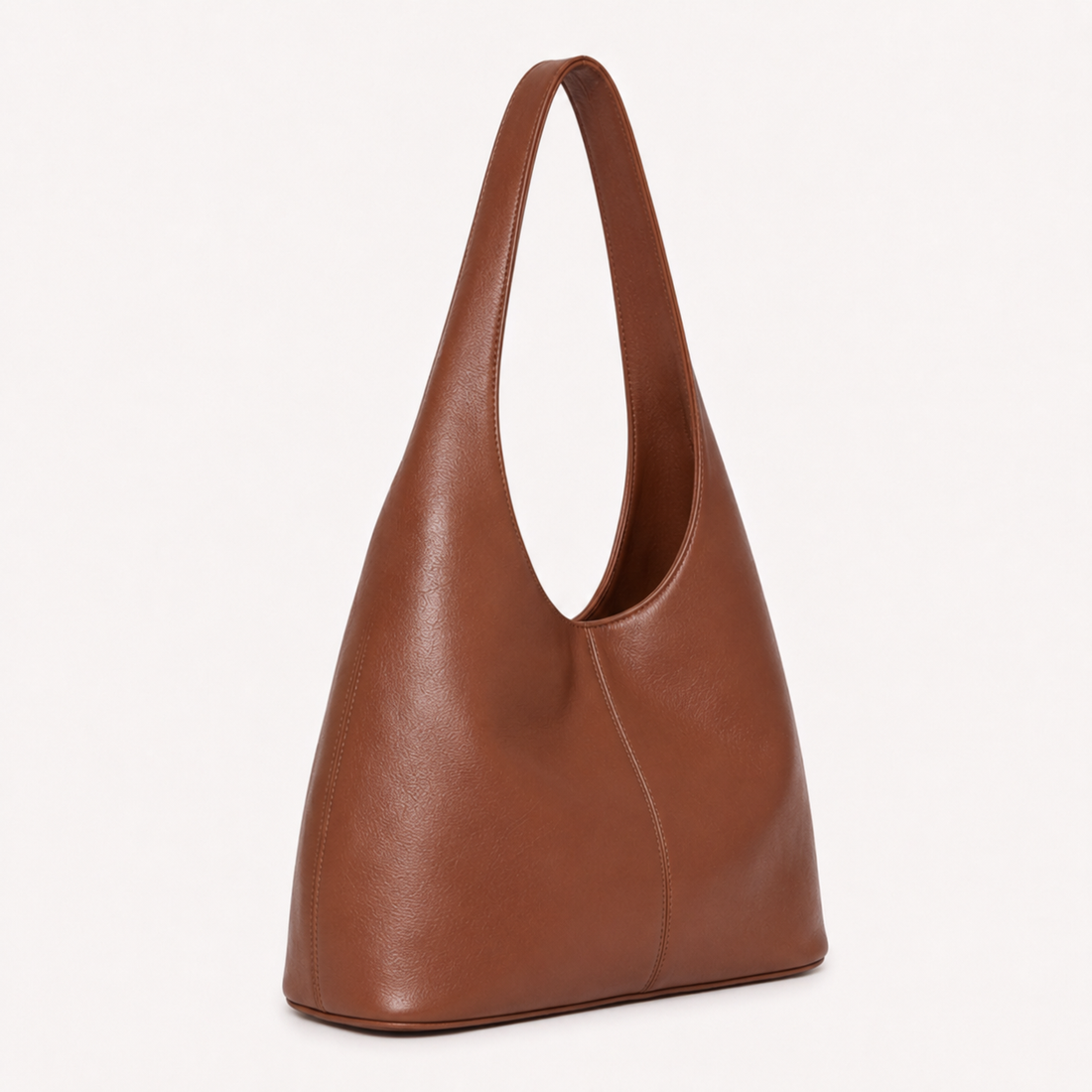 Bolsa hobo amplia de hombro color camel