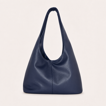 Bolsa hobo amplia de hombro color marino