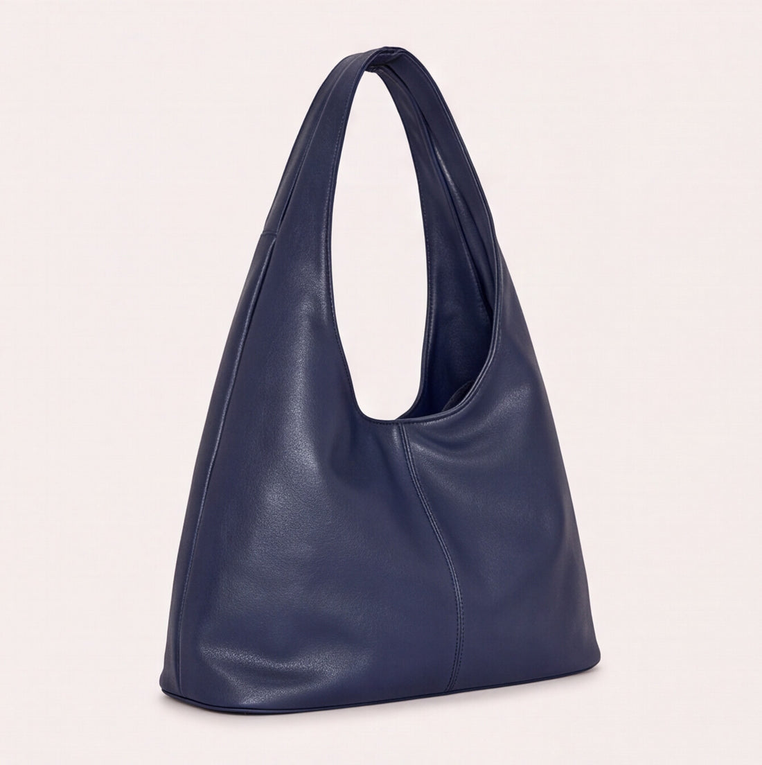 Bolsa hobo amplia de hombro color marino