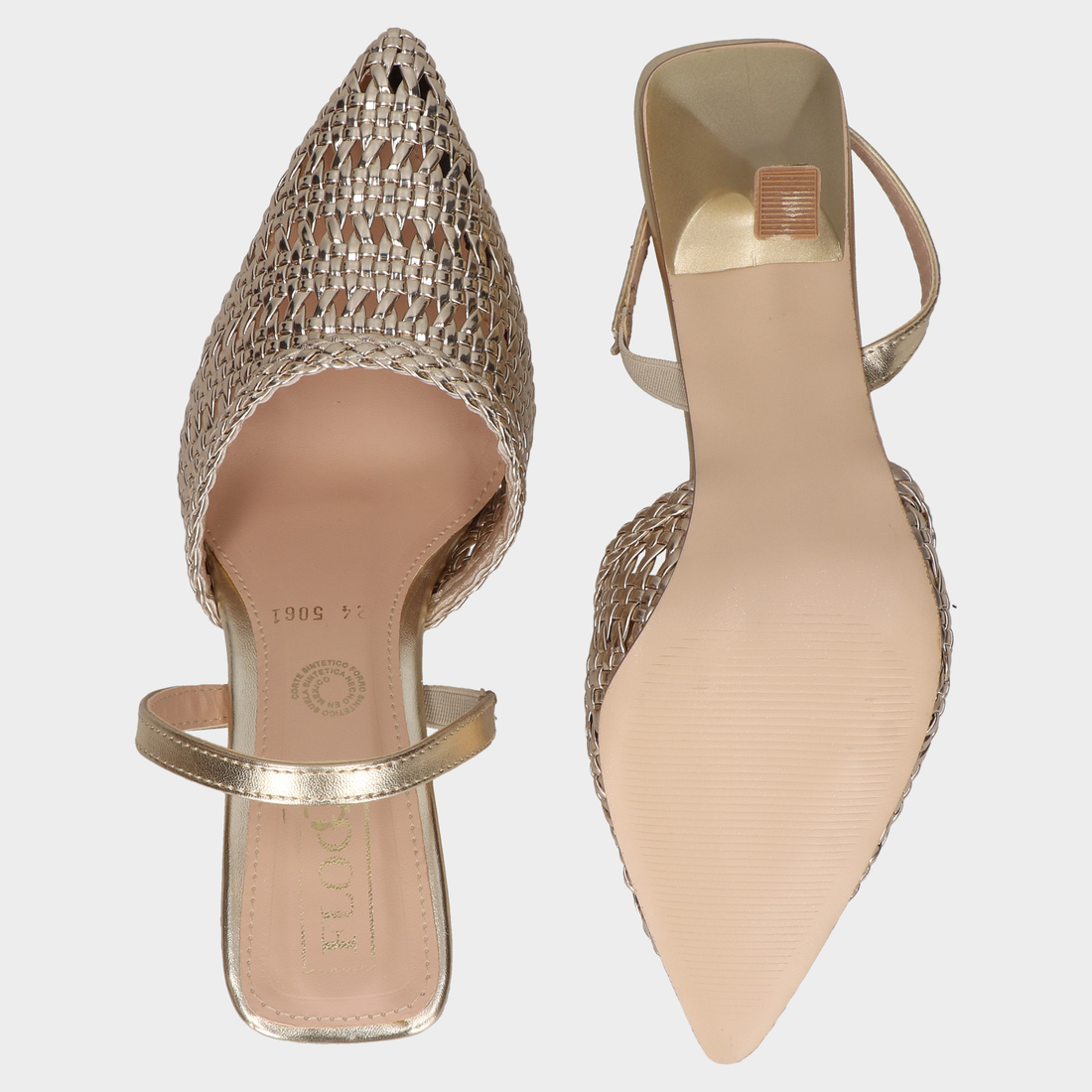 Zapatillas Dama 41-Fg5061 Oro