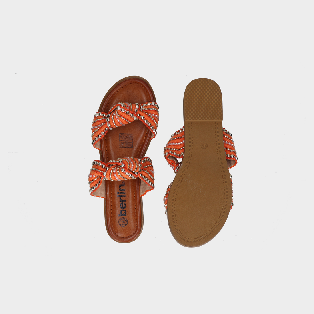 Sandalia De Piso Dama 50-B805303 Naranja