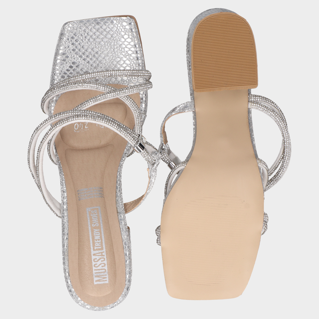 Sandalia De Tacon Dama 65-Muss-101 Plata.Me