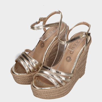 Plataforma Dama 76-1412-Me Oro.Ing