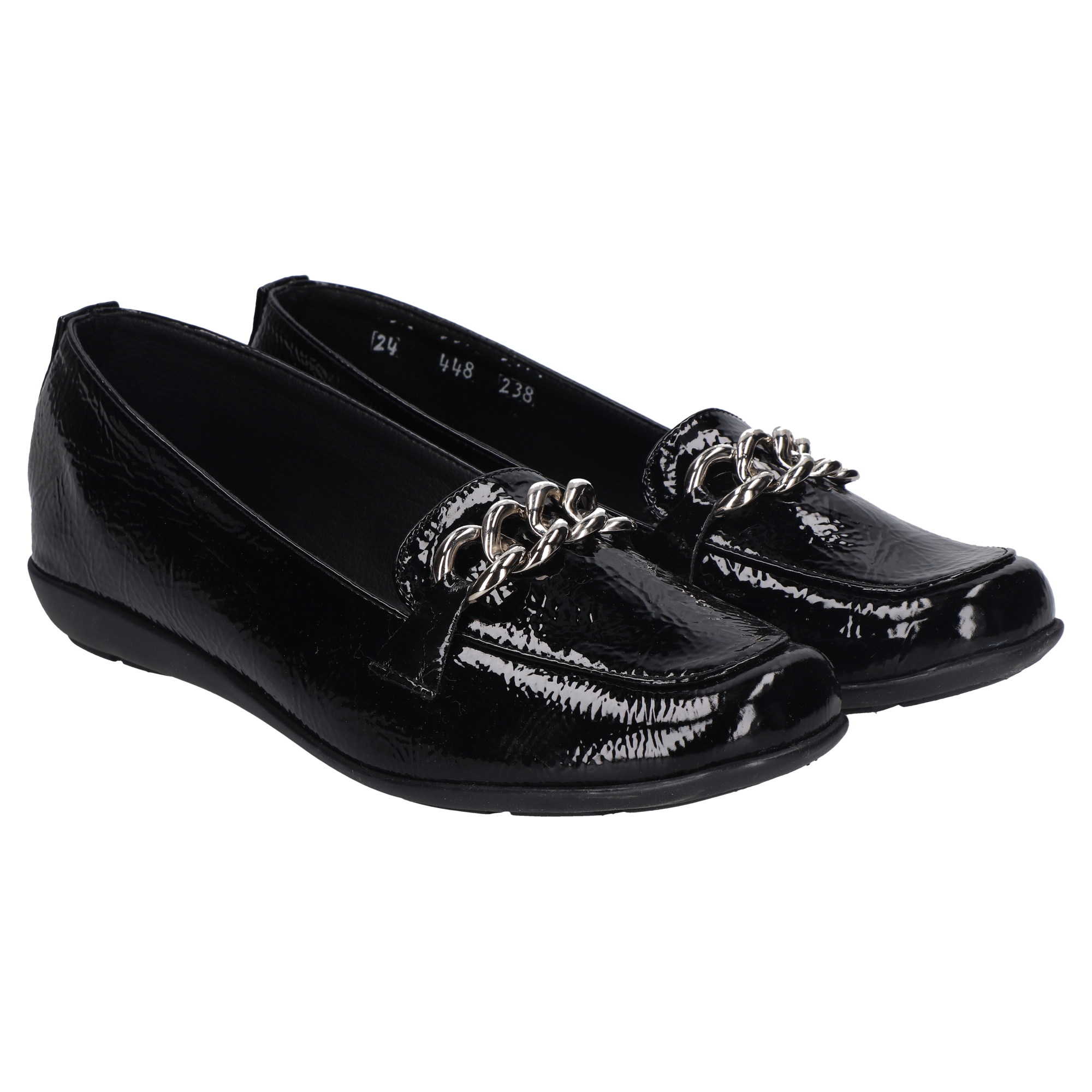 Zapatos Confort Dama Charol Negro 05-448