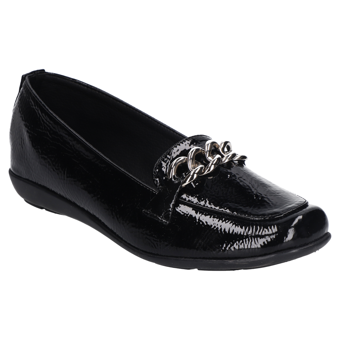 Zapatos Confort Dama Charol Negro 05-448