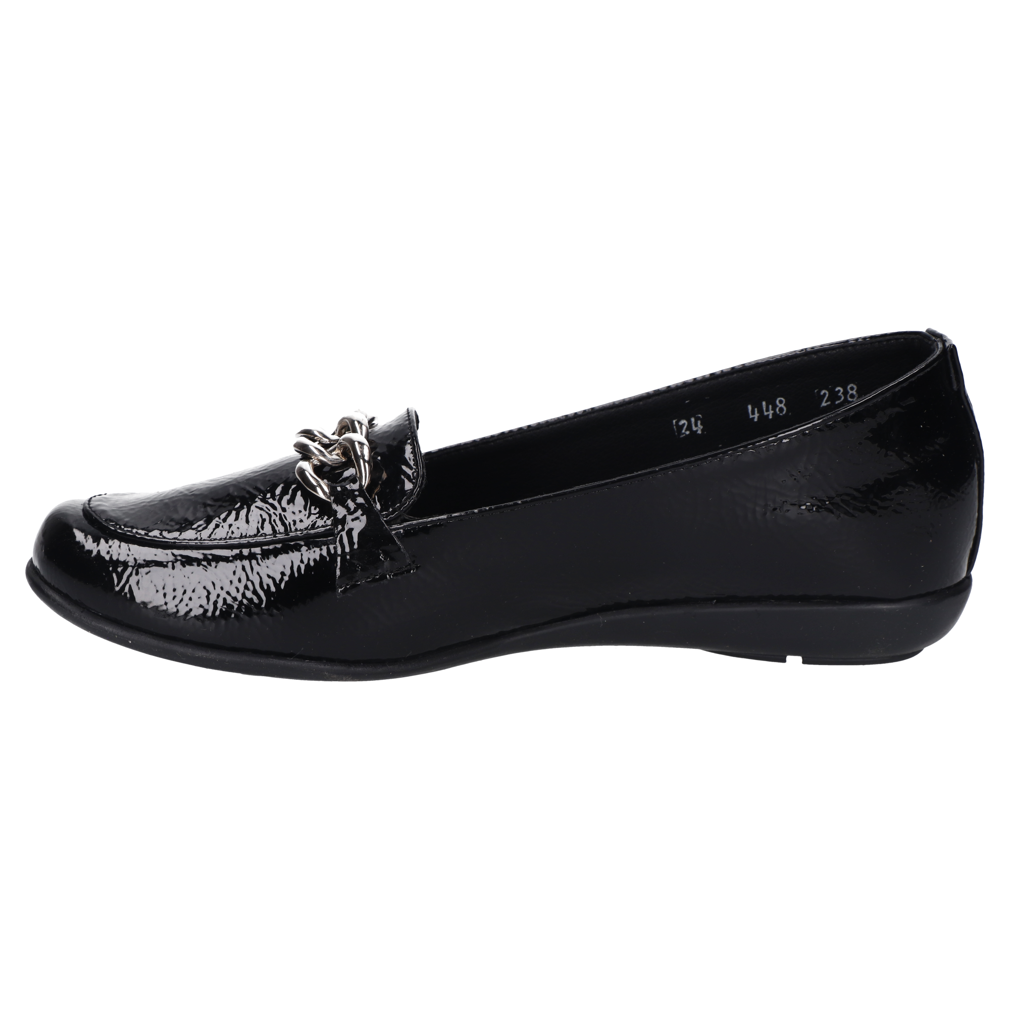 Zapatos Confort Dama Charol Negro 05-448