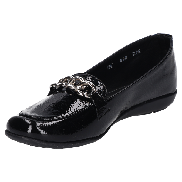 Zapatos Confort Dama Charol Negro 05-448