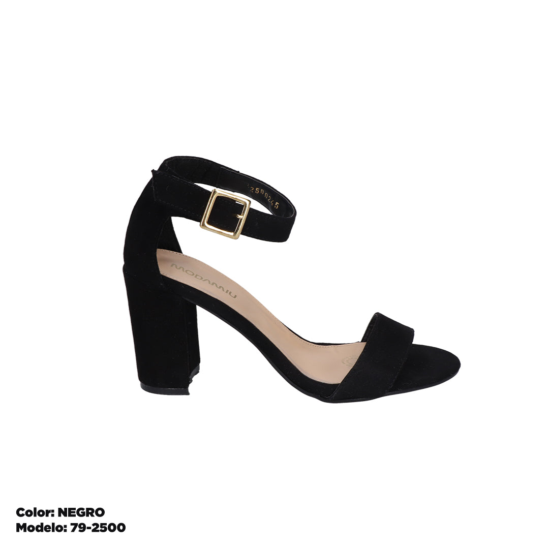 Sandalias De Tacón Dama Negro 79-2500