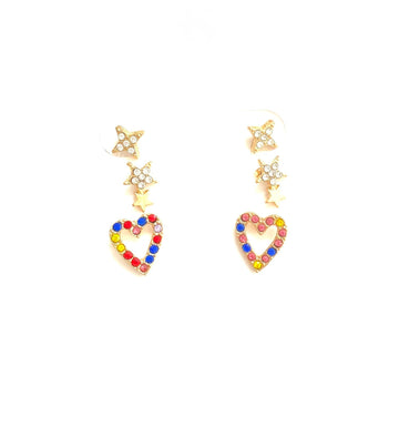 Aretes Dama Oro Colores 83-ARN721